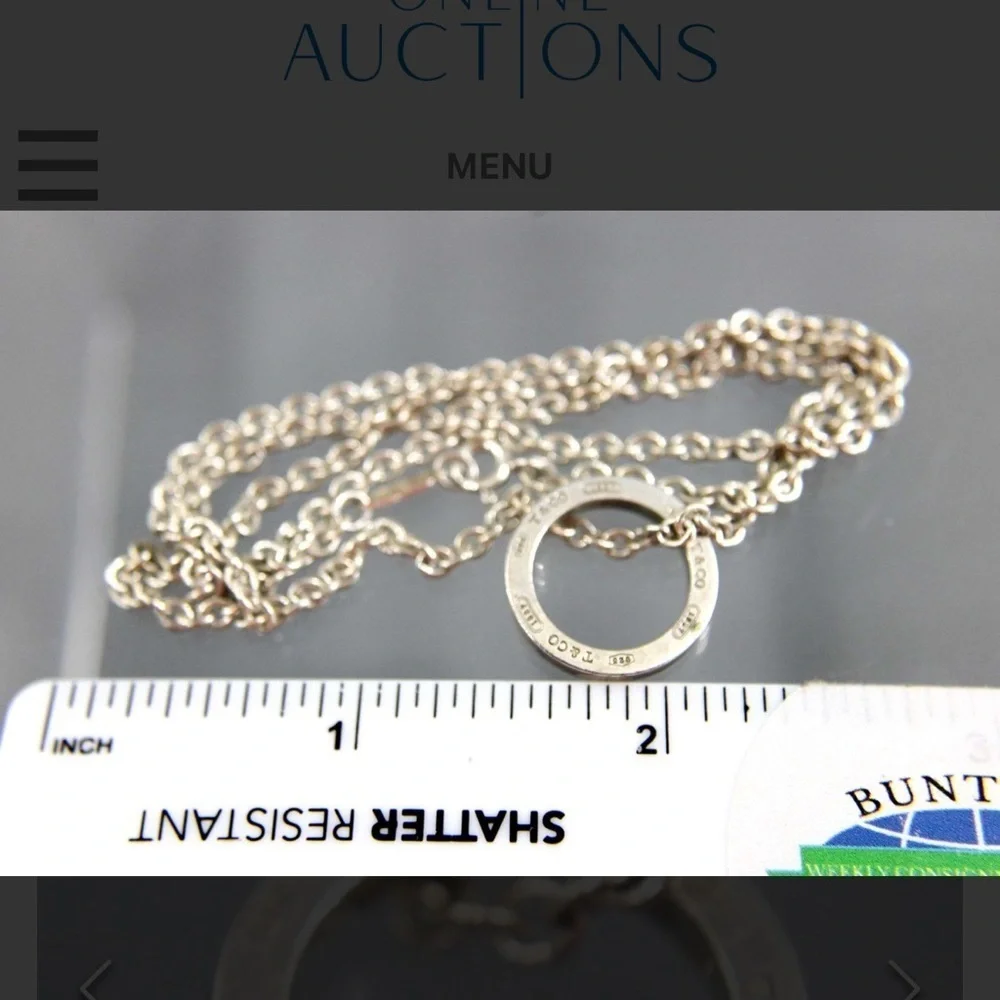Tiffany & Co. Silver Circle Pendant Necklace